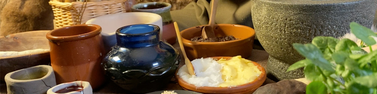 Anglo Saxon display of various food