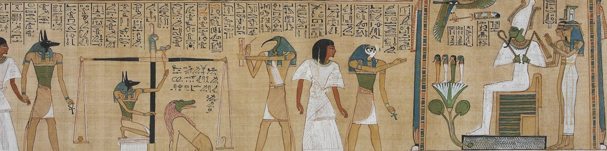 A picture from the Egyptian Book of the dead 