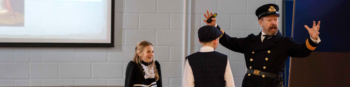 Victorian Soldier, explaining during a Victorian workshop